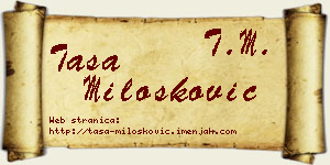 Tasa Milošković vizit kartica